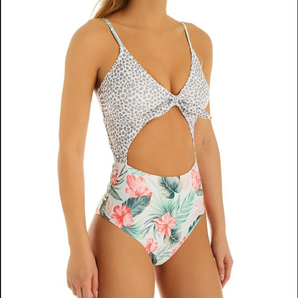 Hot Water Monokini One Piece Swimwear Large NWT